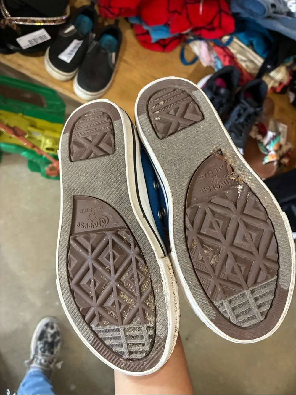 Converse Kids Blue Canvas Low-Top Sneakers